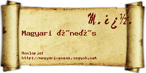 Magyari Éneás névjegykártya